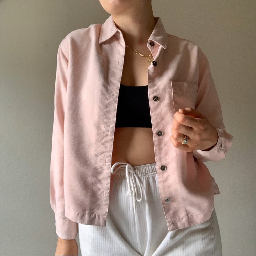 Pink Button Up Blouse